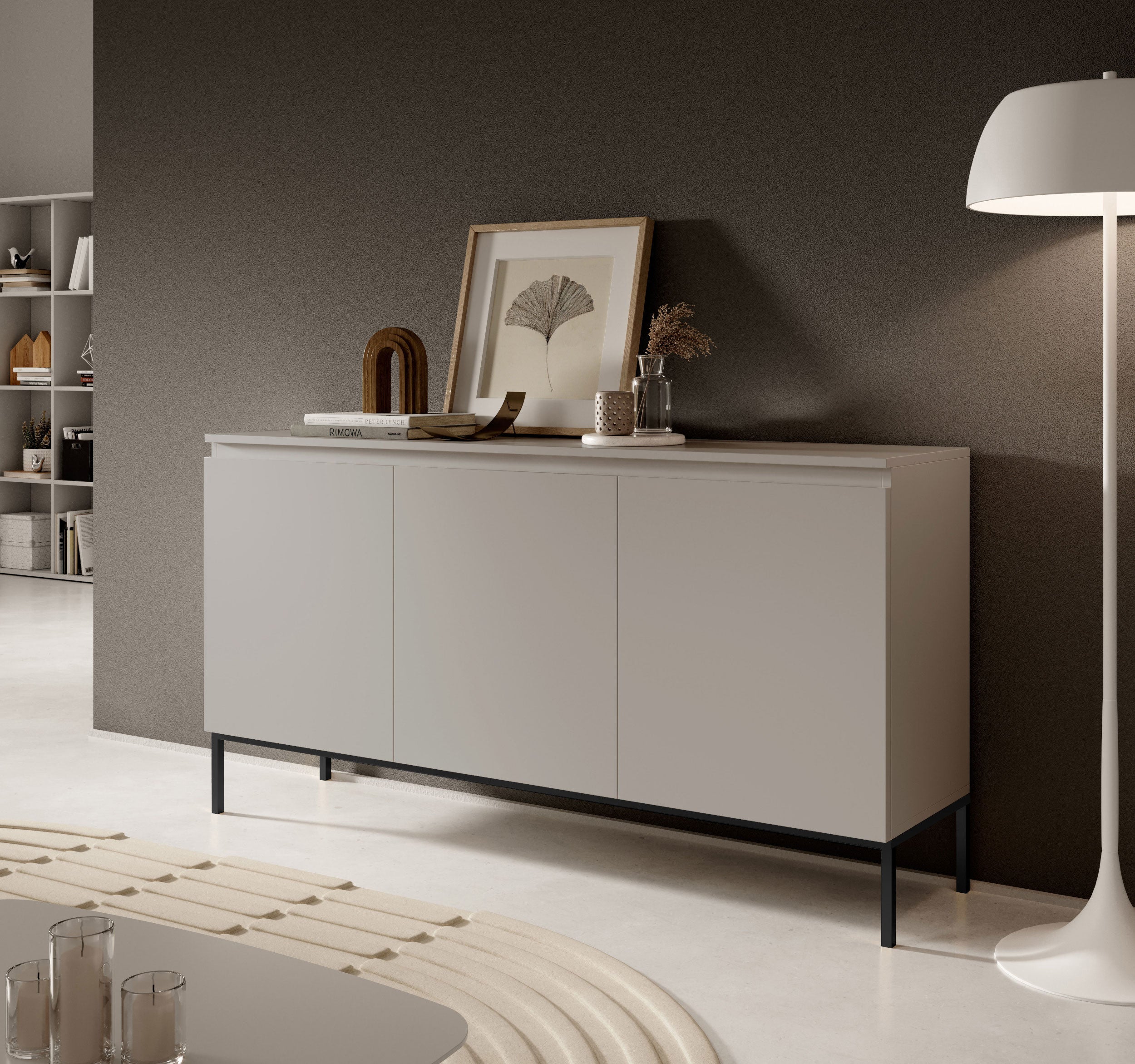 Drehtür-Kommode Bemmi 150 cm Kaschmir