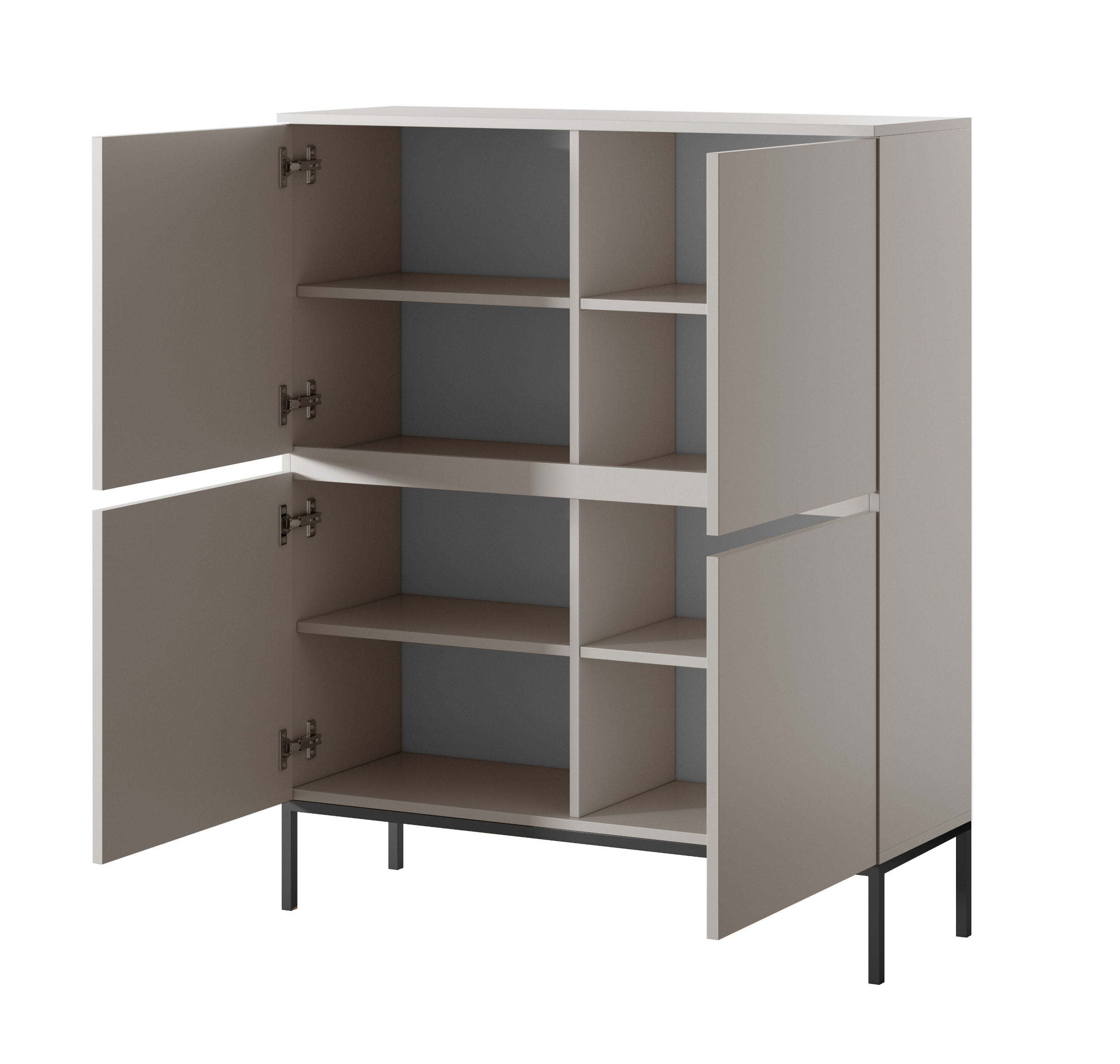 Hohe Kommode Bemmi 100 cm Kaschmir