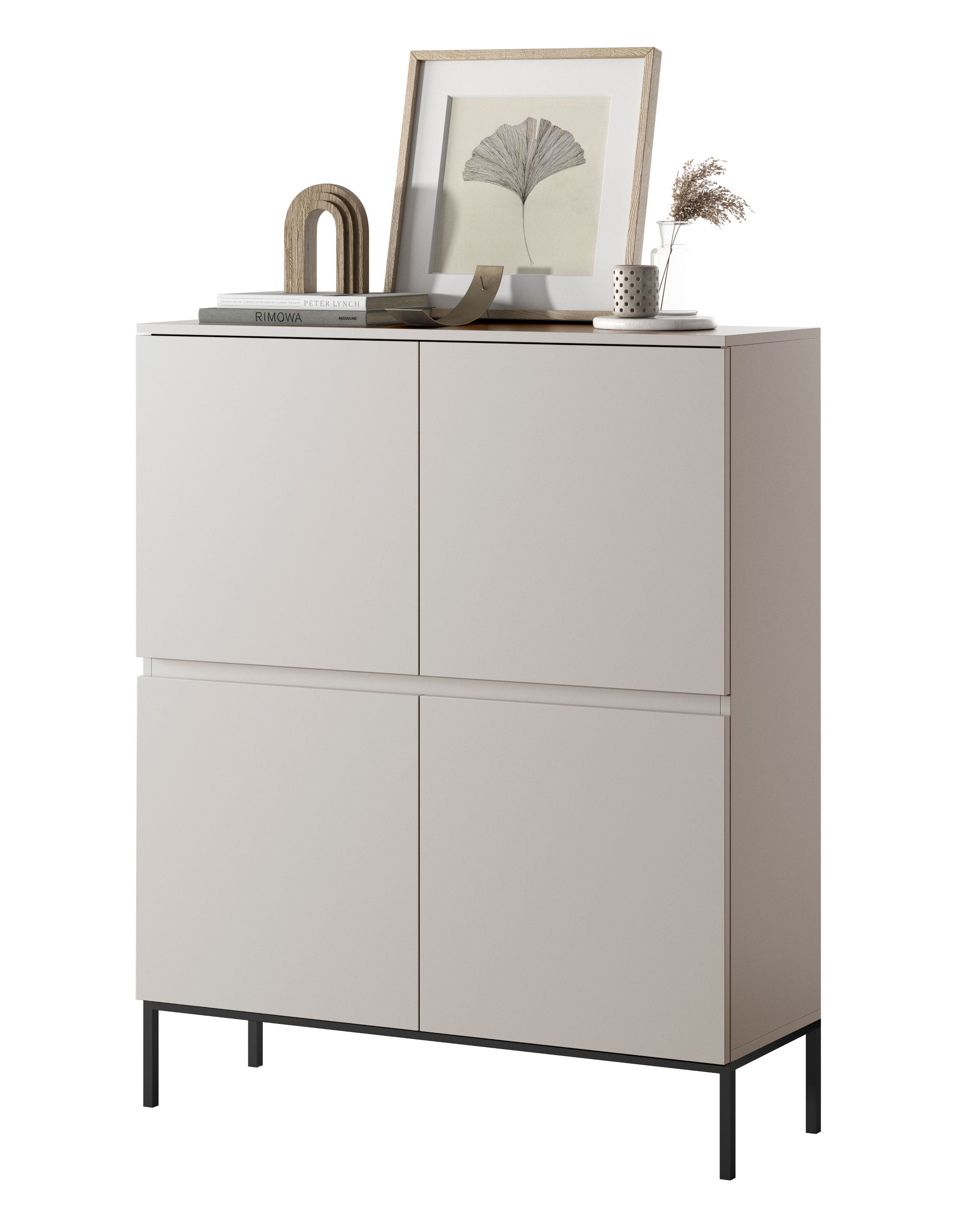 Hohe Kommode Bemmi 100 cm Kaschmir