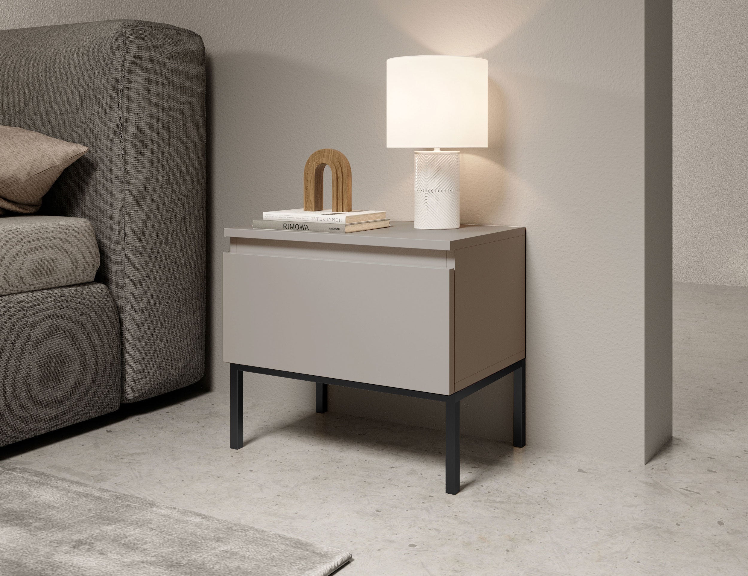 Bemmi Nachttisch 49 cm Kaschmir