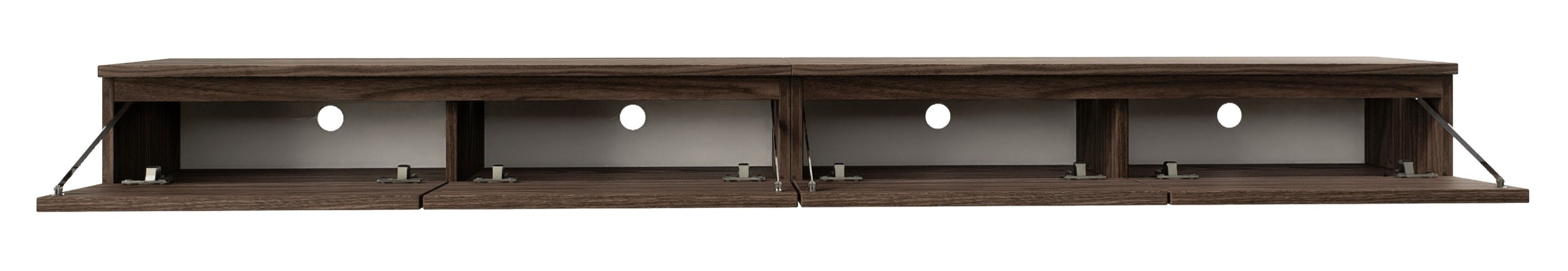 Hängender TV-Schrank Bemmi Slim 200 cm Wisconsin-Nussbaum