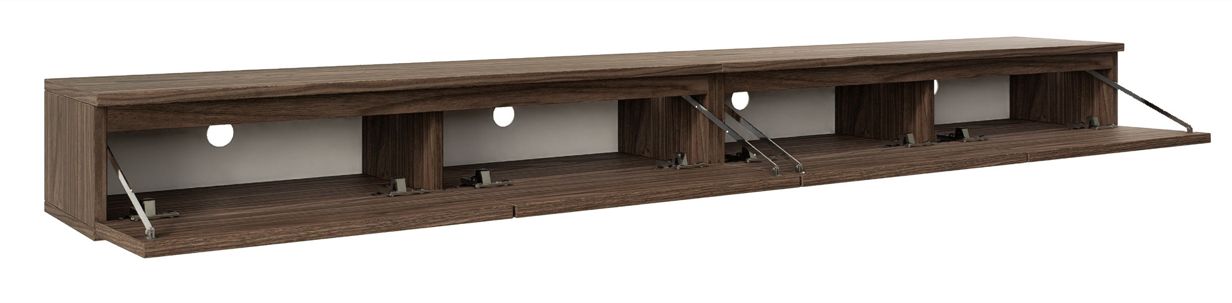 Hängender TV-Schrank Bemmi Slim 200 cm Wisconsin-Nussbaum