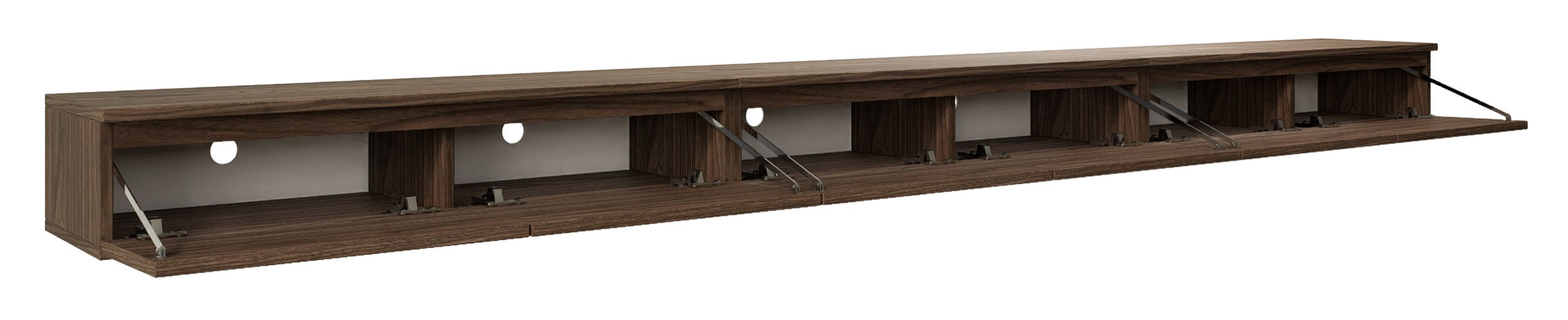 Hängender Bemmi Slim TV-Schrank 300 cm Wisconsin-Nussbaum