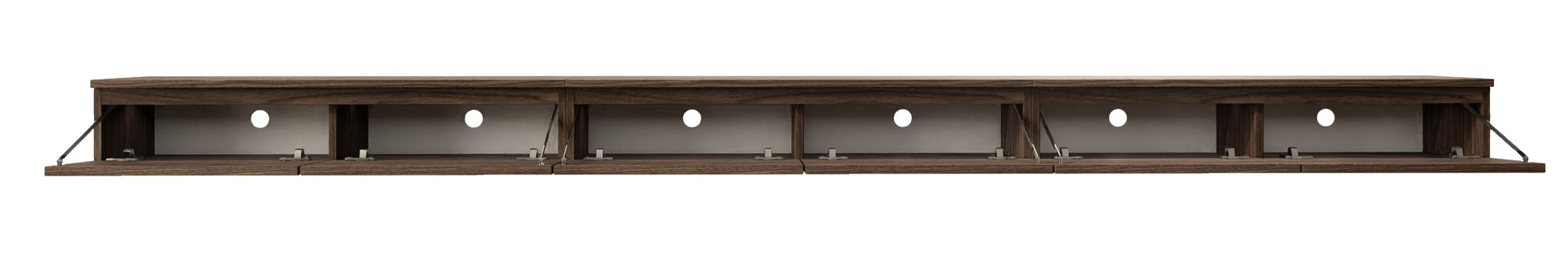 Hängender Bemmi Slim TV-Schrank 300 cm Wisconsin-Nussbaum