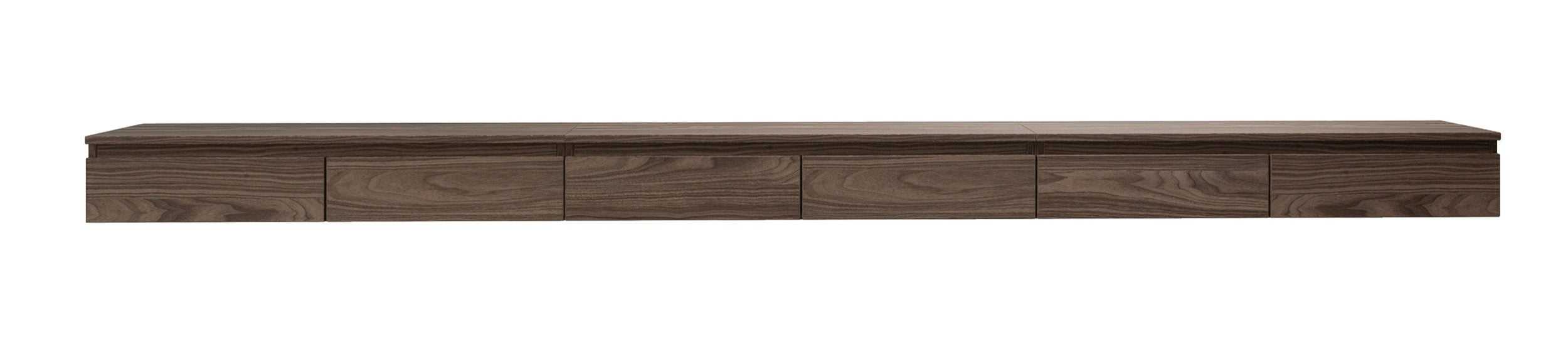 Hängender Bemmi Slim TV-Schrank 300 cm Wisconsin-Nussbaum