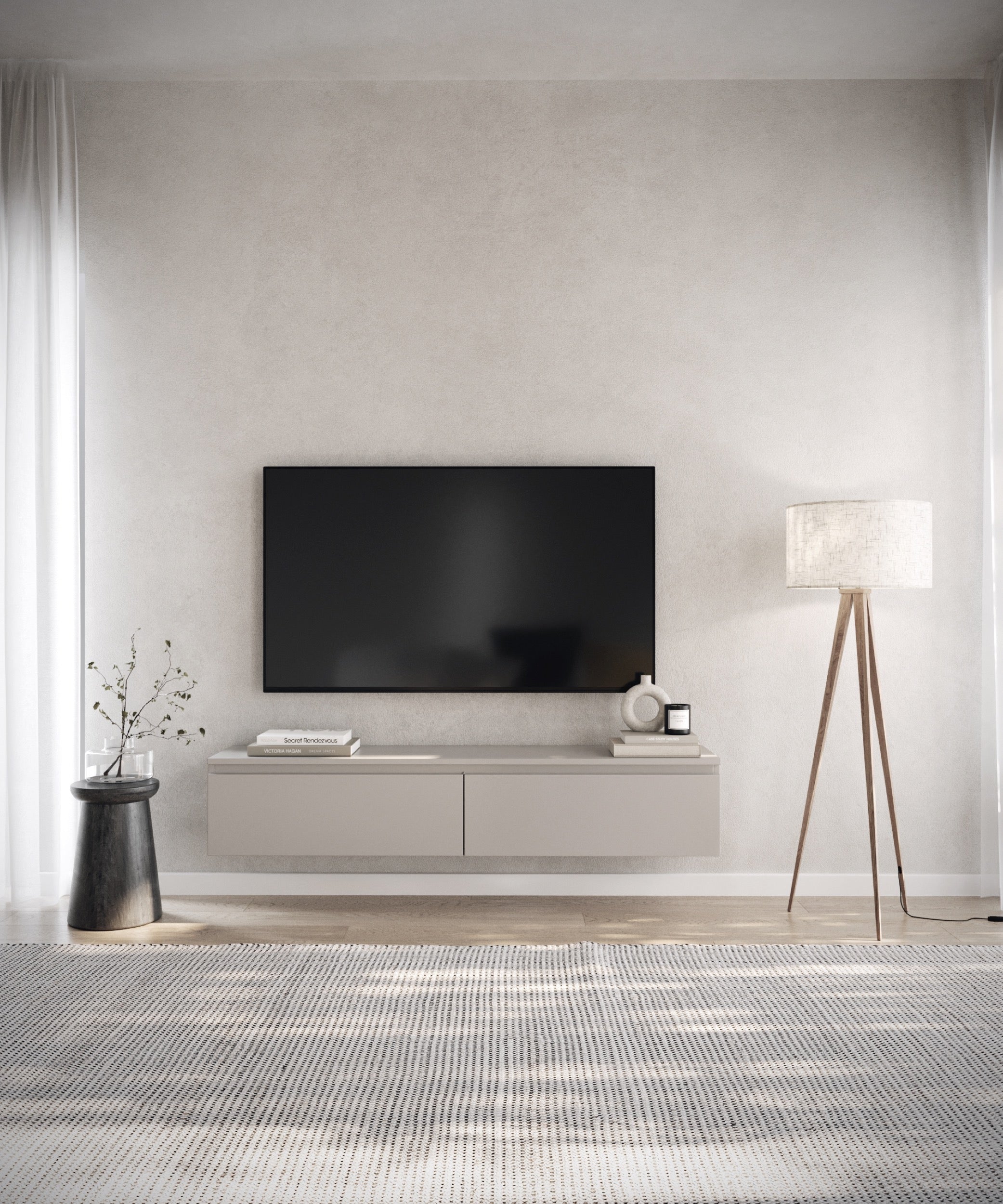 Hängender TV-Schrank Bemmi 150 cm Kaschmir