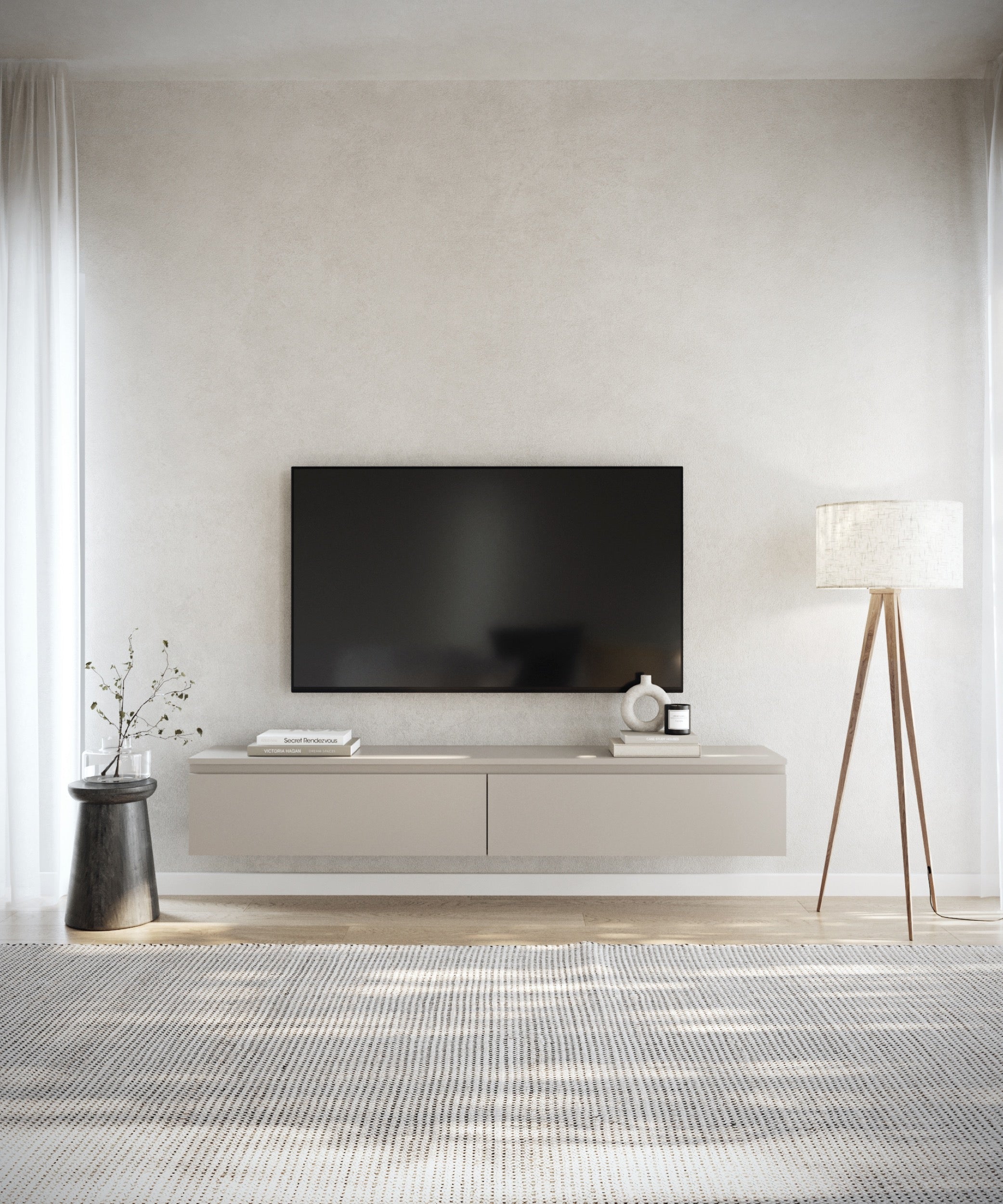 Hängender RTV-Schrank Bemmi 175 cm Kaschmir