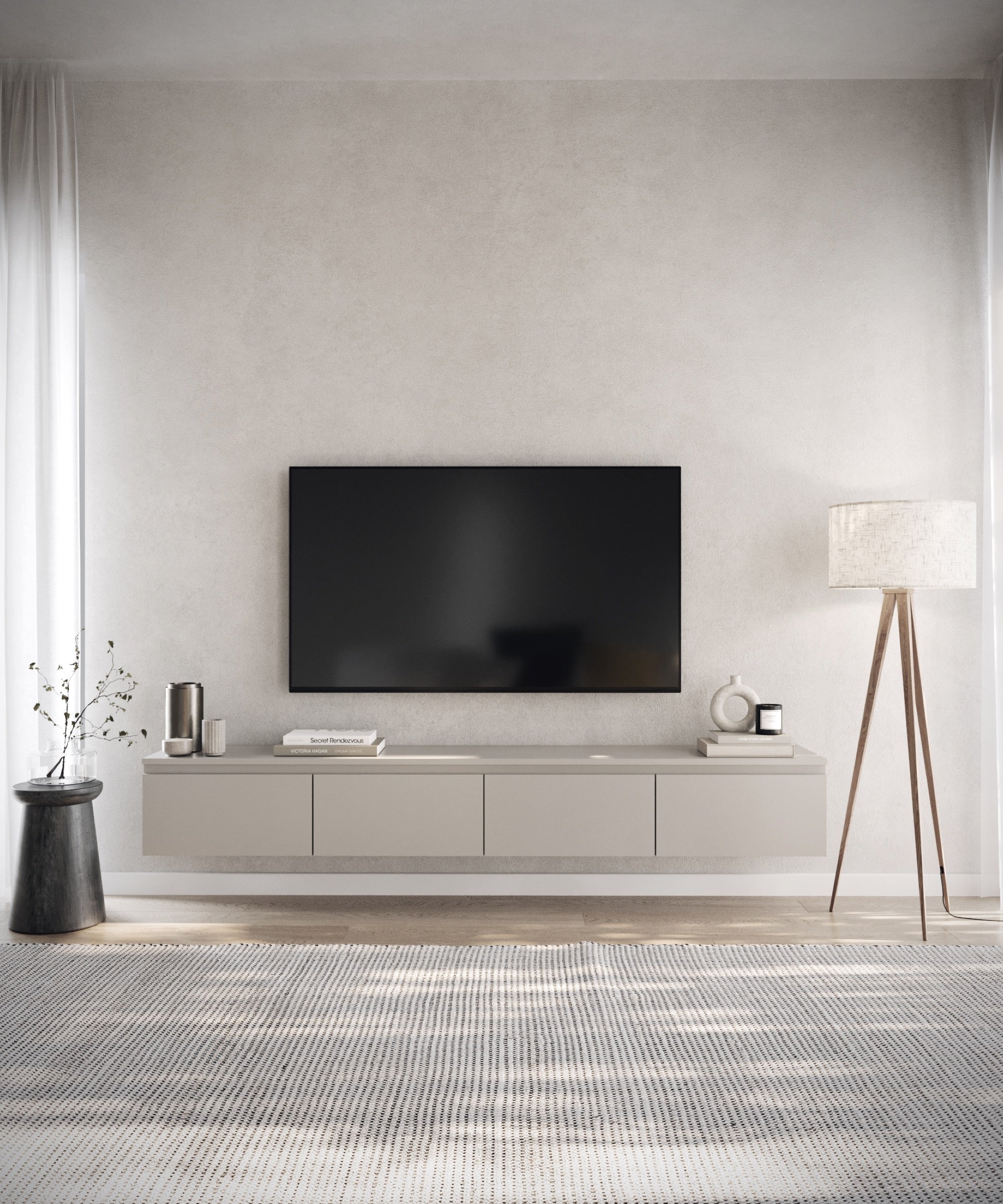 Hängender TV-Schrank Bemmi 200 cm Kaschmir