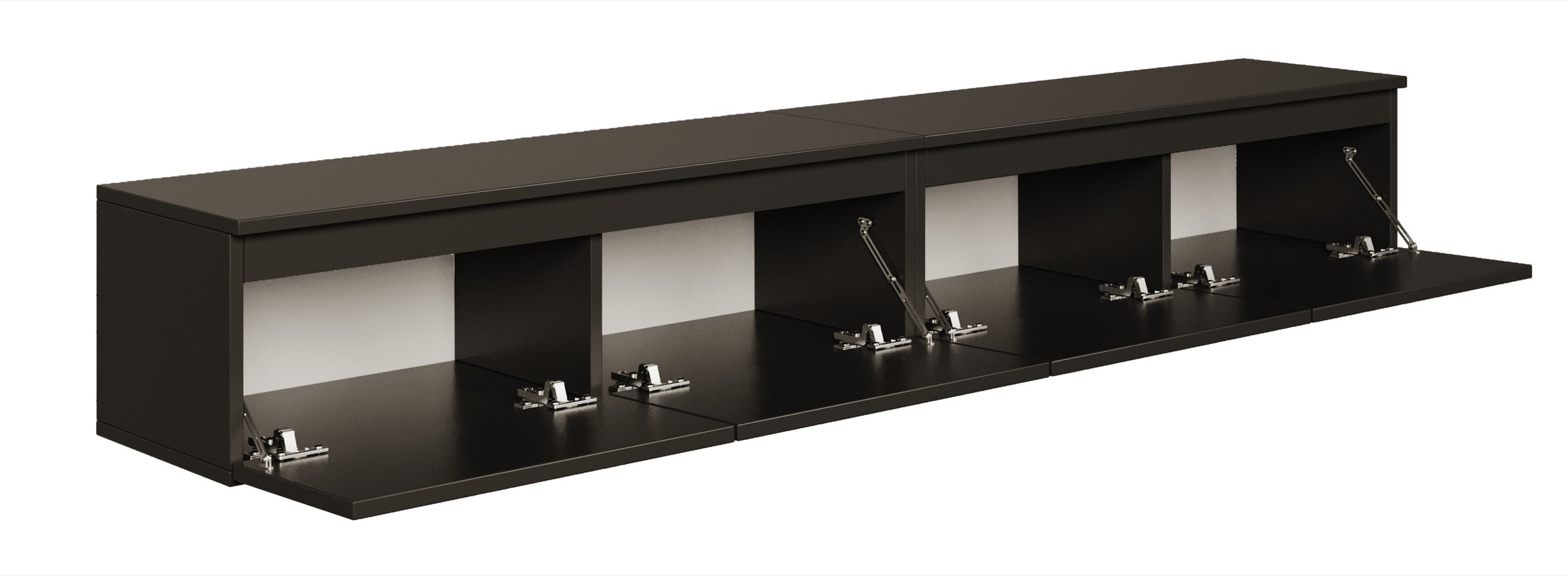 Hängender TV-Schrank Bemmi 200 cm schwarz