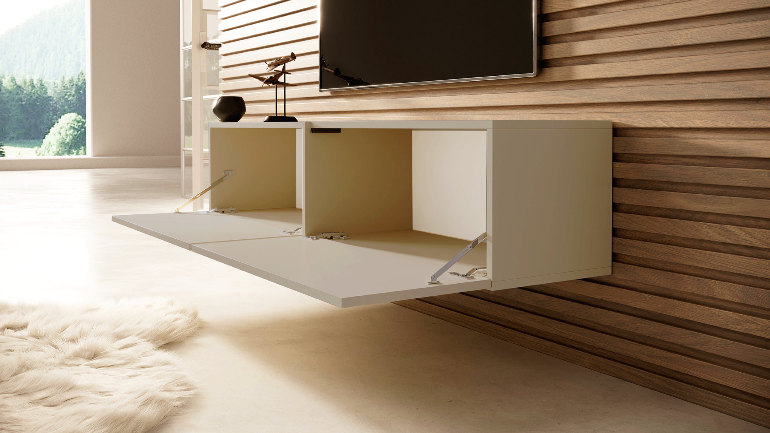 TV-Schrank Bisira 140 cm Kaschmir