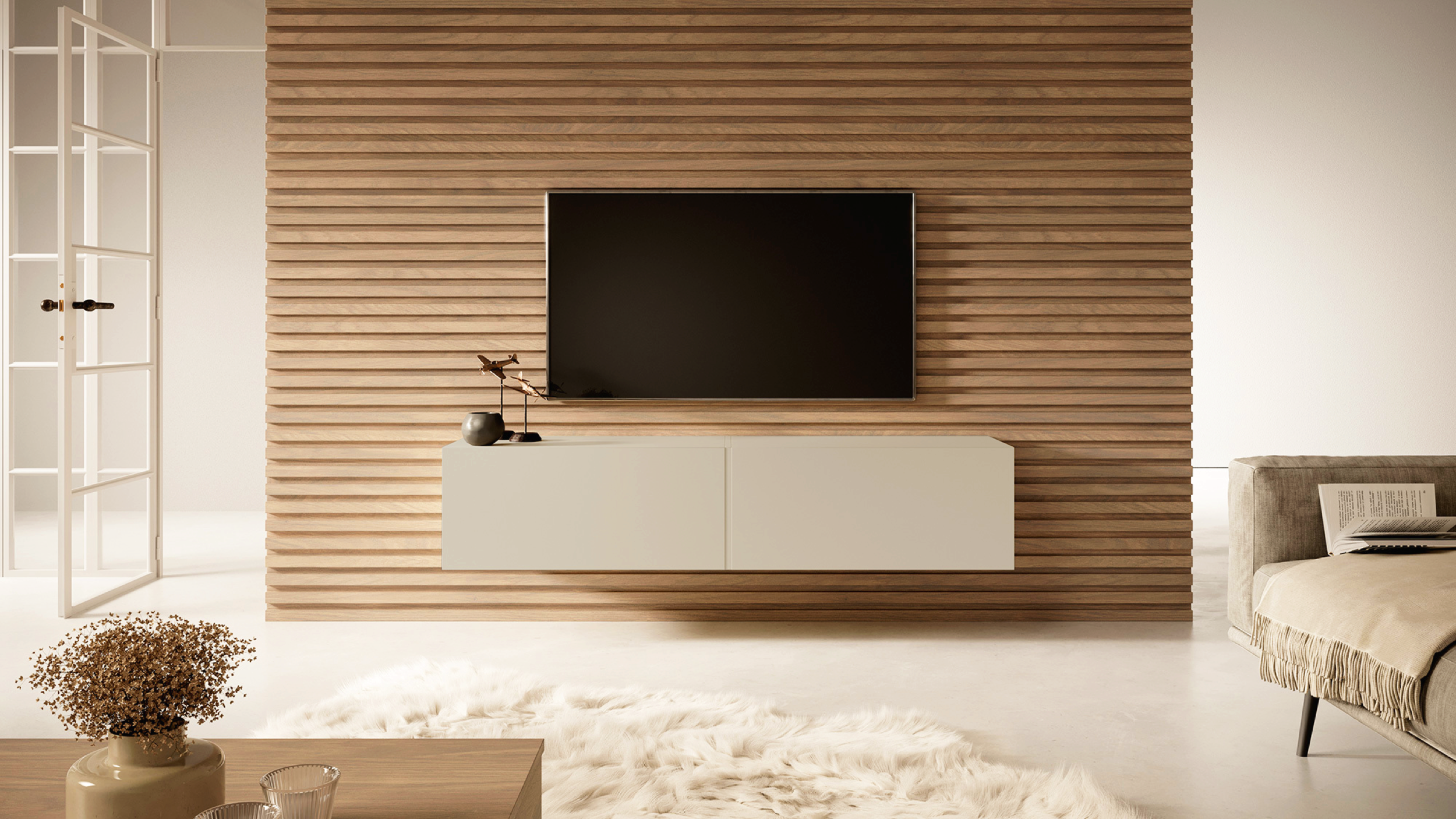 TV-Schrank Bisira 140 cm Kaschmir