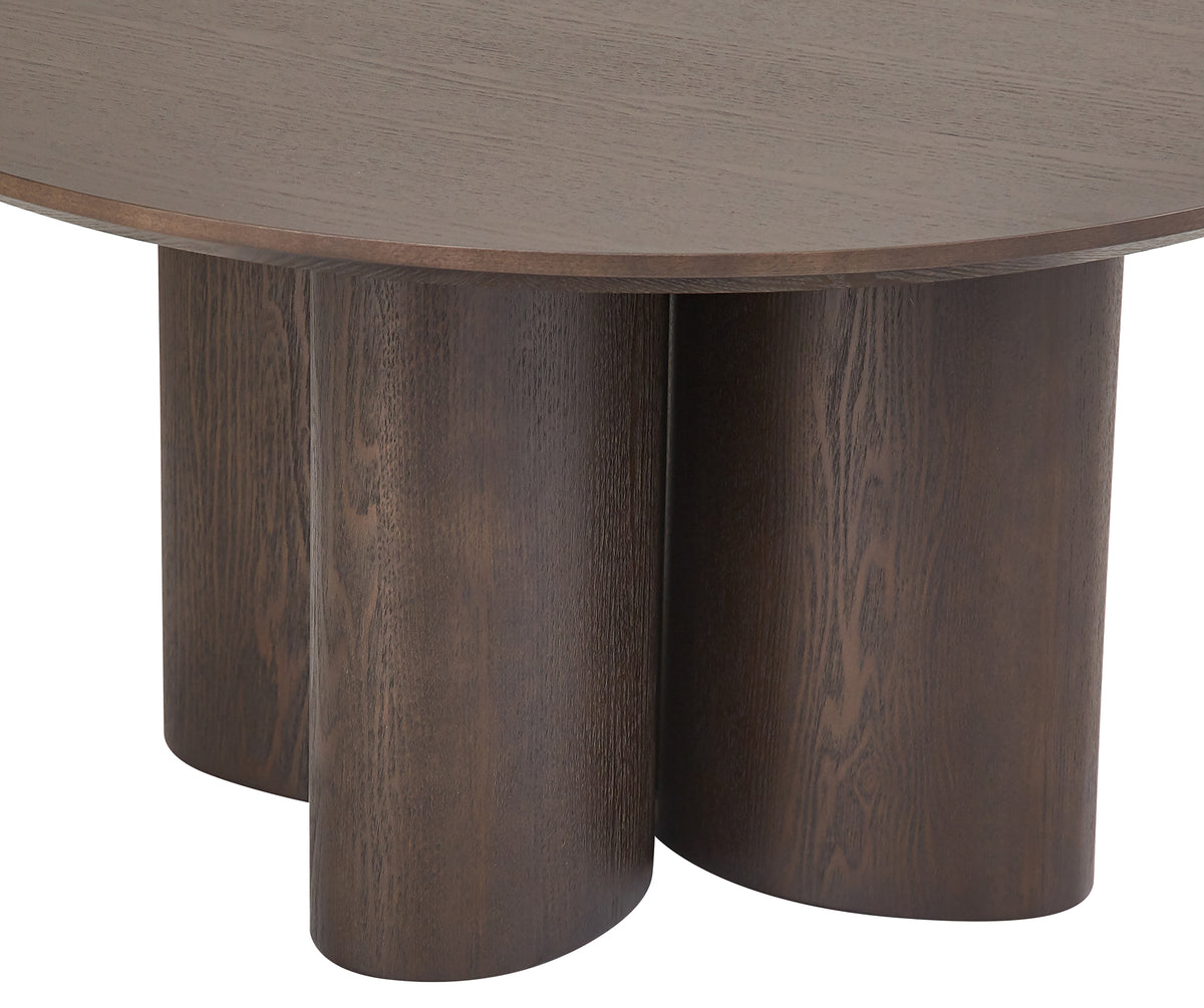 Runder Couchtisch Etially 80 cm Nussbaumfurnier