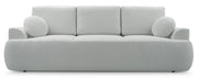 Drei-Sitzer-Schlafsofa Barletto mit Stauraum, grau-beige Bouclé