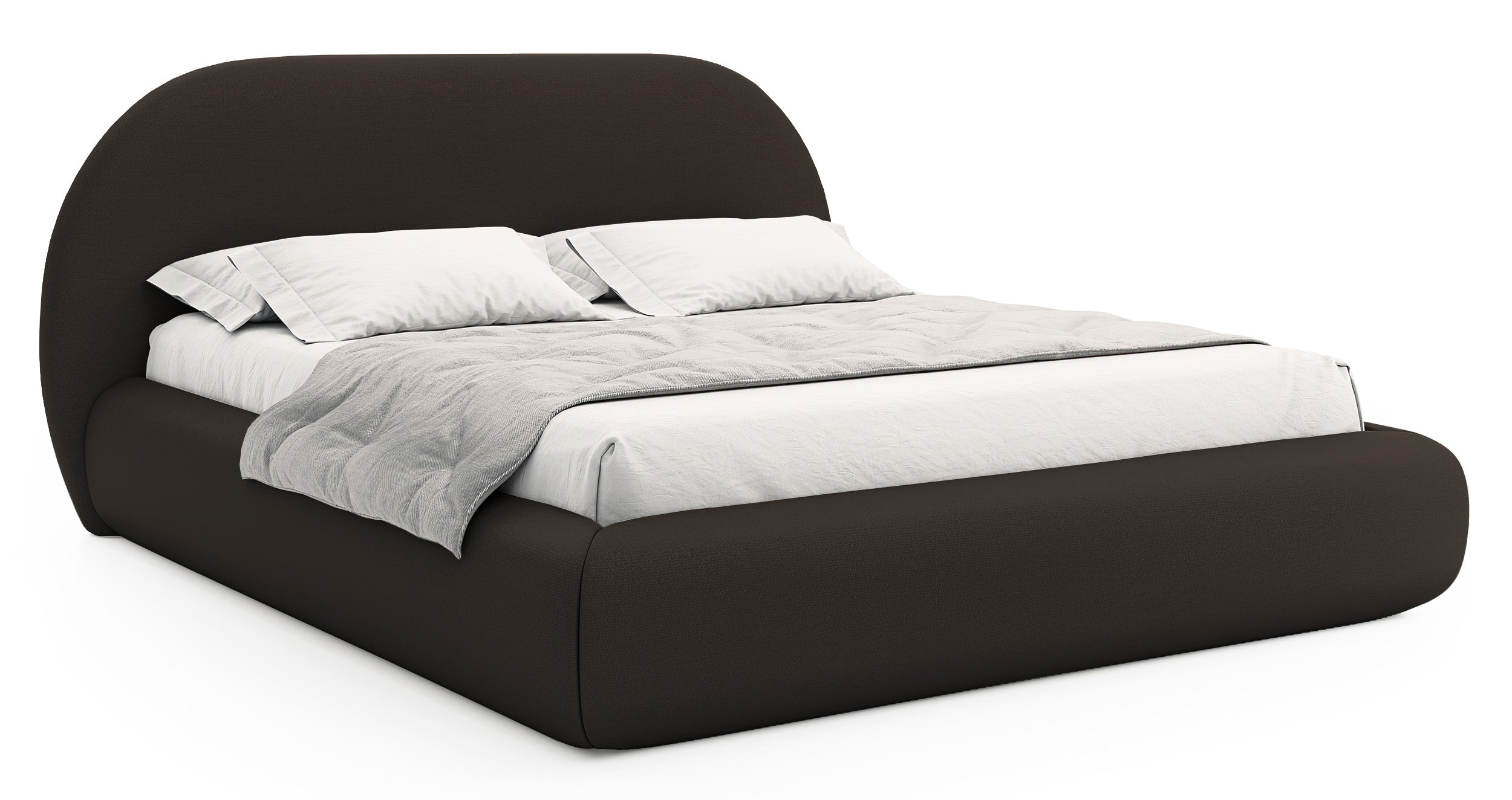 Polsterm Bett 180x200 cm Buvio braunes Chenille