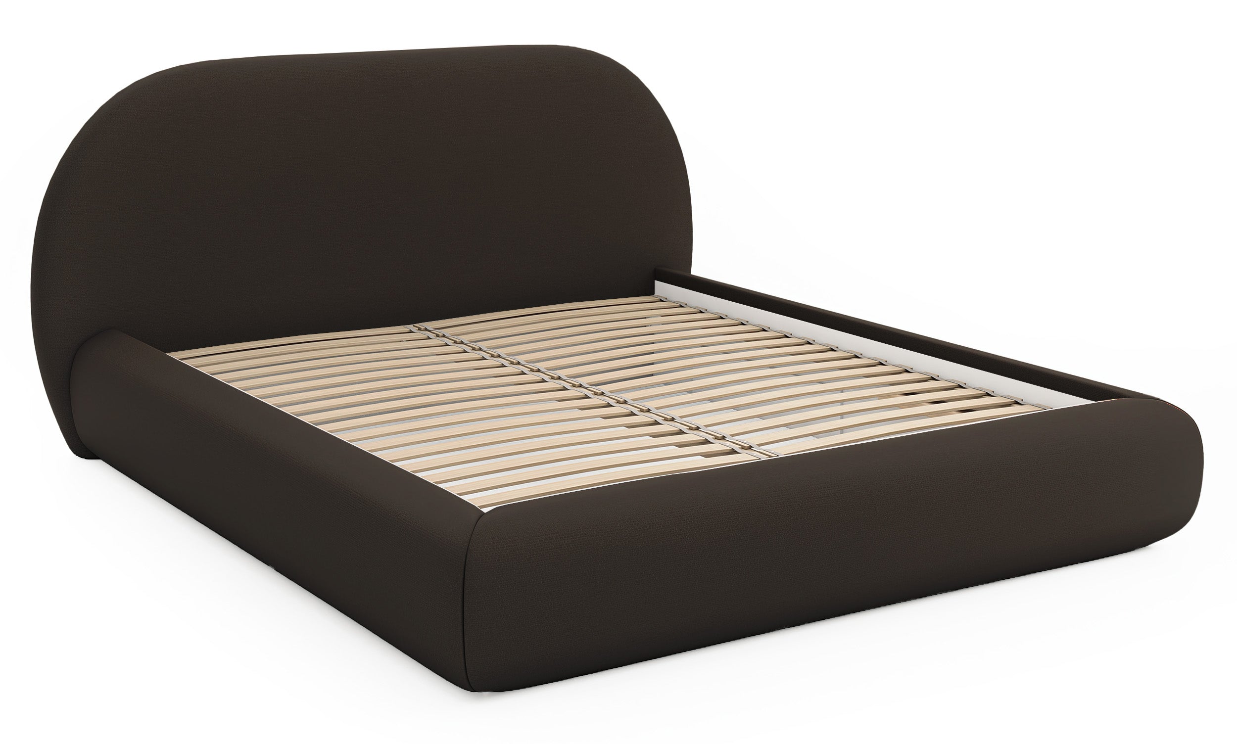 Polsterm Bett 180x200 cm Buvio braunes Chenille