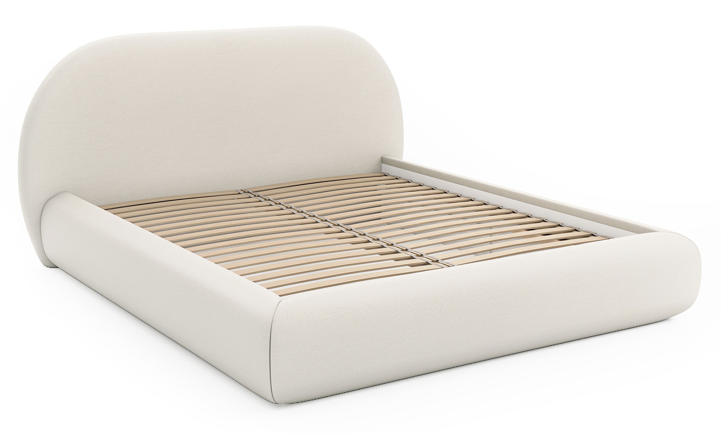 Polsterbett 180x200 cm Buvio creme Chenille