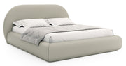 Polsterbett 140x200 cm Buvio hellbeige Chenille