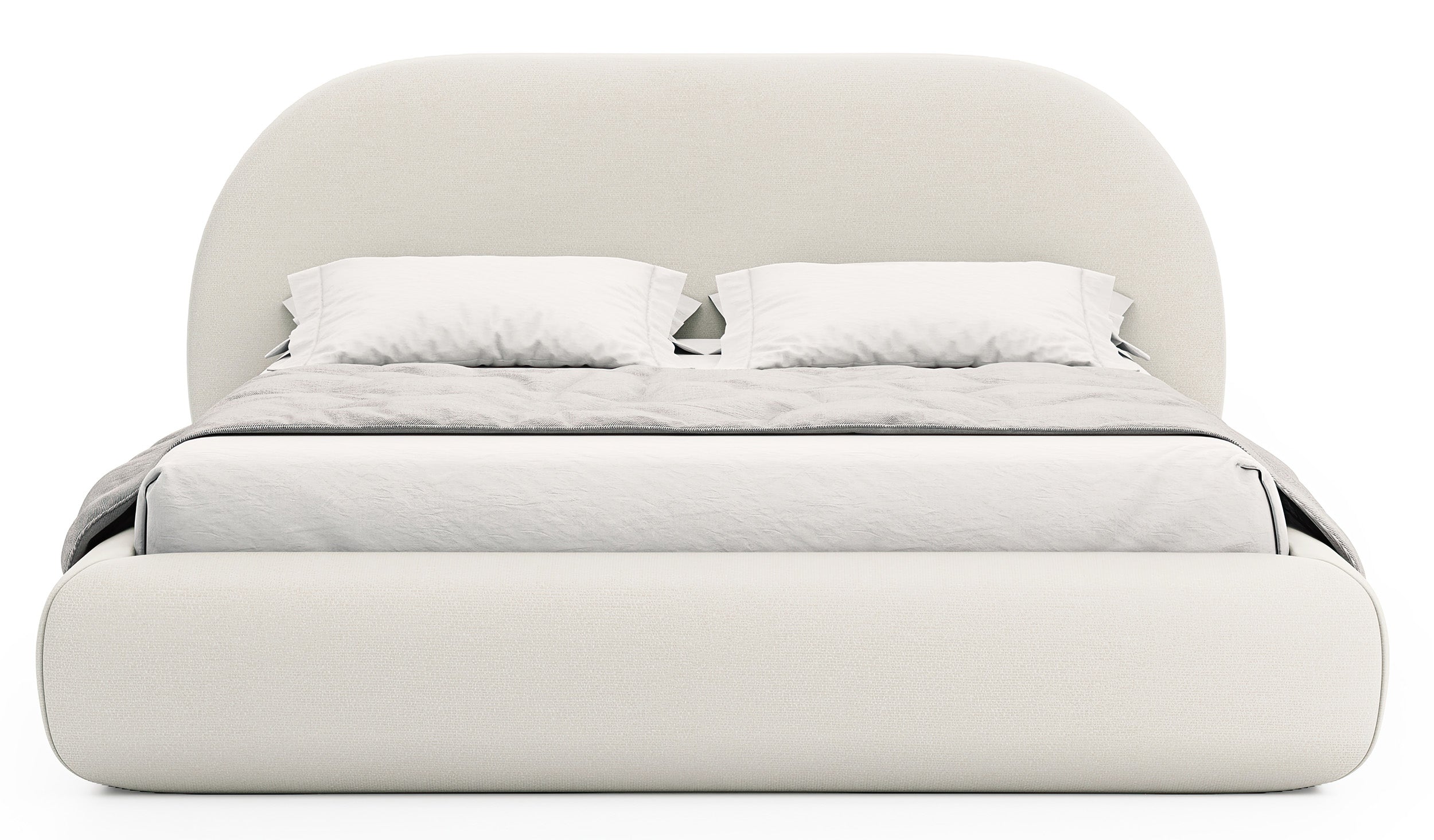 Polsterbett 180x200 cm Buvio creme Chenille