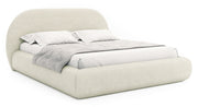 Polsterbett 160x200 cm Buvio cremefarbenes Bouclé