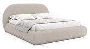 Polsterbett 160x200 cm Buvio hellbeige Bouclé