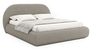 Polsterbett 140x200 cm Buvio dunkelbeige Bouclé
