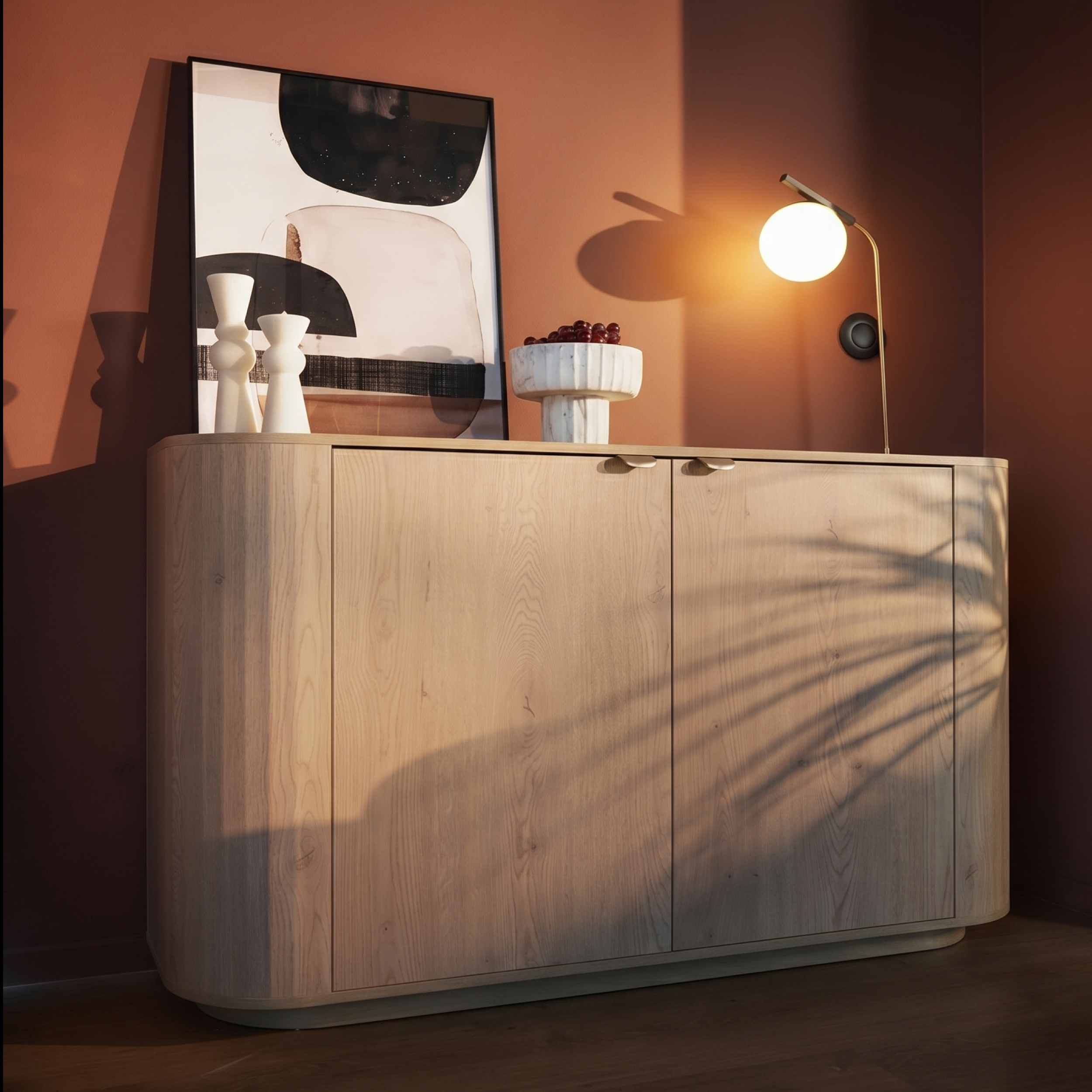 Zweittürige Kommode Coru 140 cm Eiche Cremona Torro