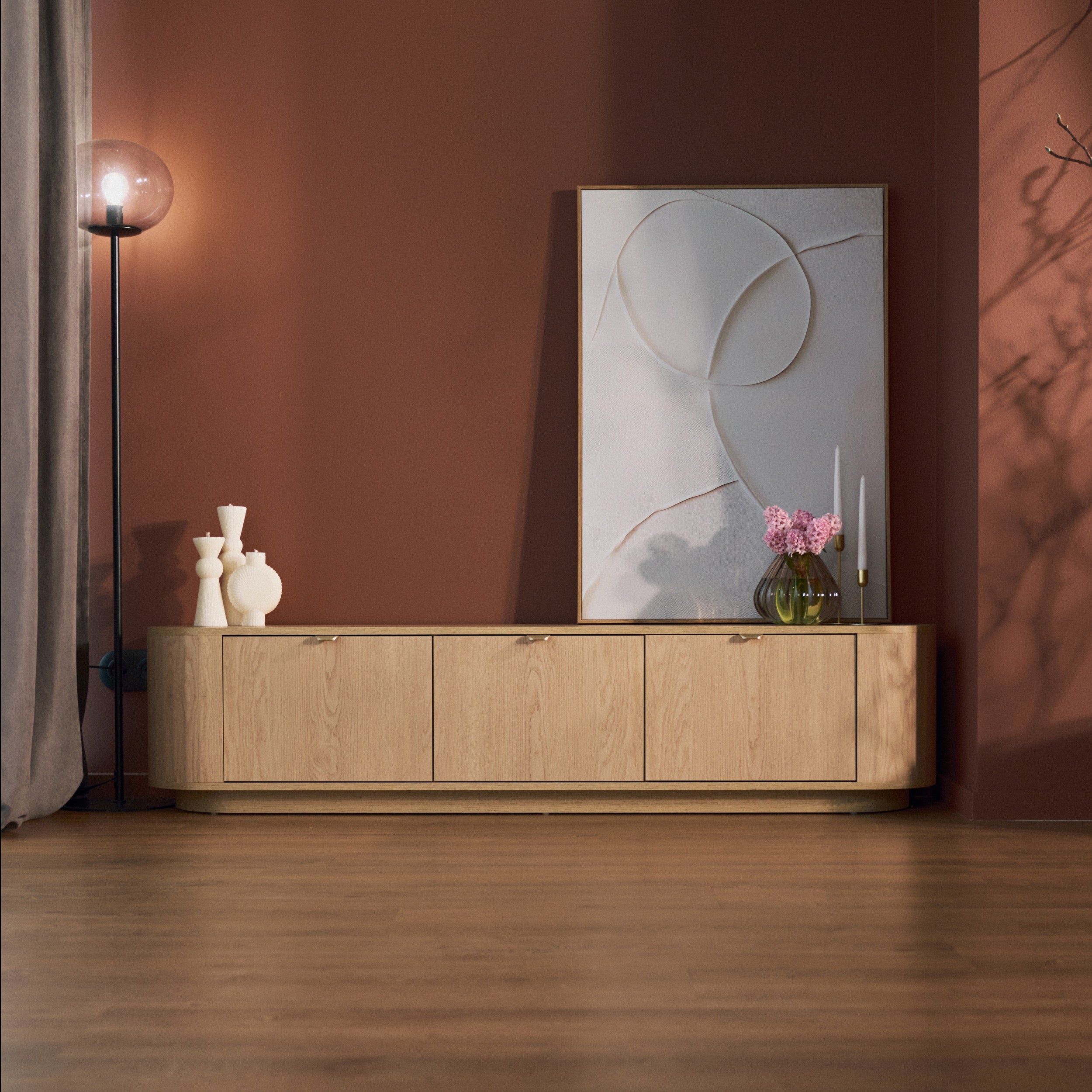 Coru TV-Schrank stehend mit drei Klappen, 175 cm