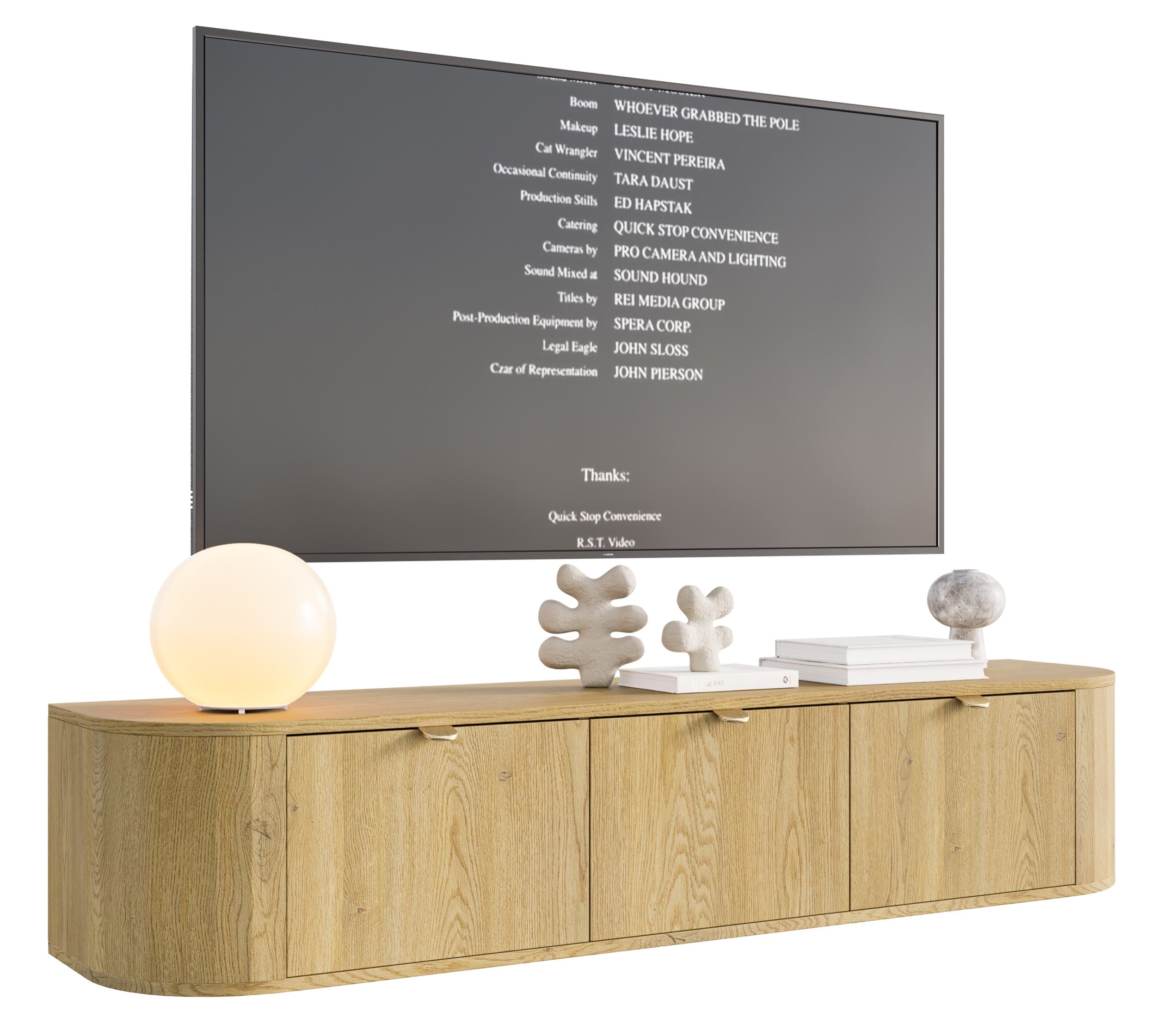 Hängender TV-Schrank Coru mit drei Klappen, 175 cm