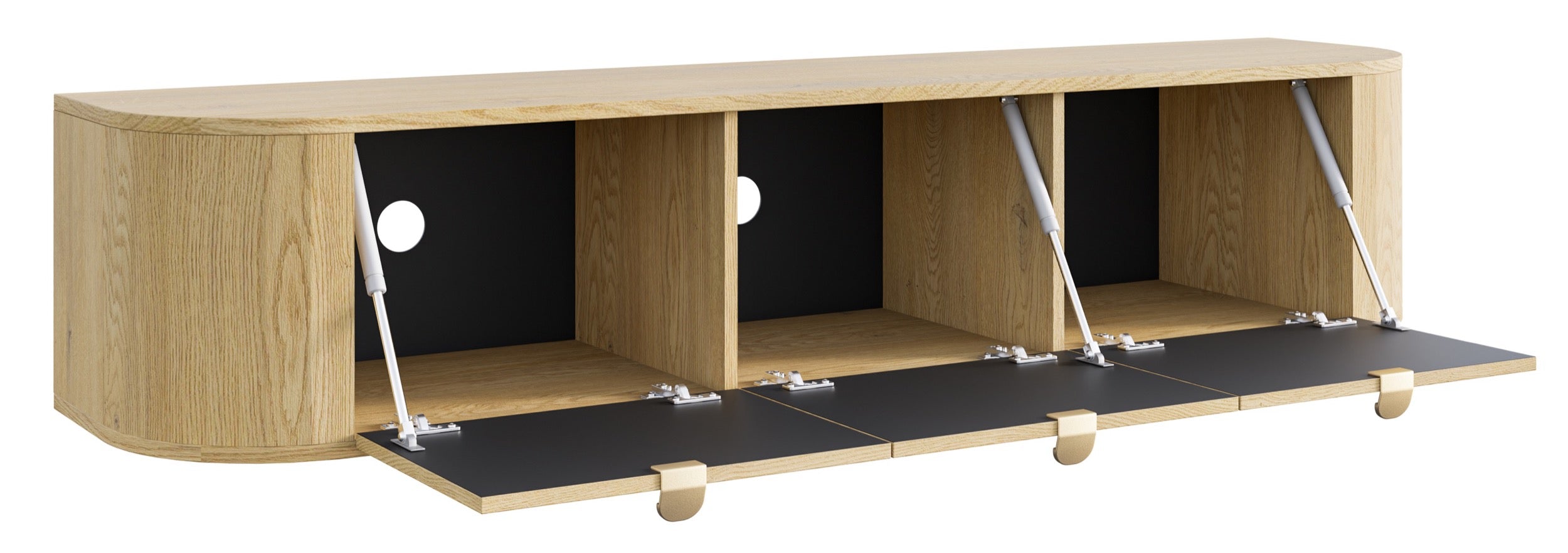 Hängender TV-Schrank Coru mit drei Klappen, 175 cm
