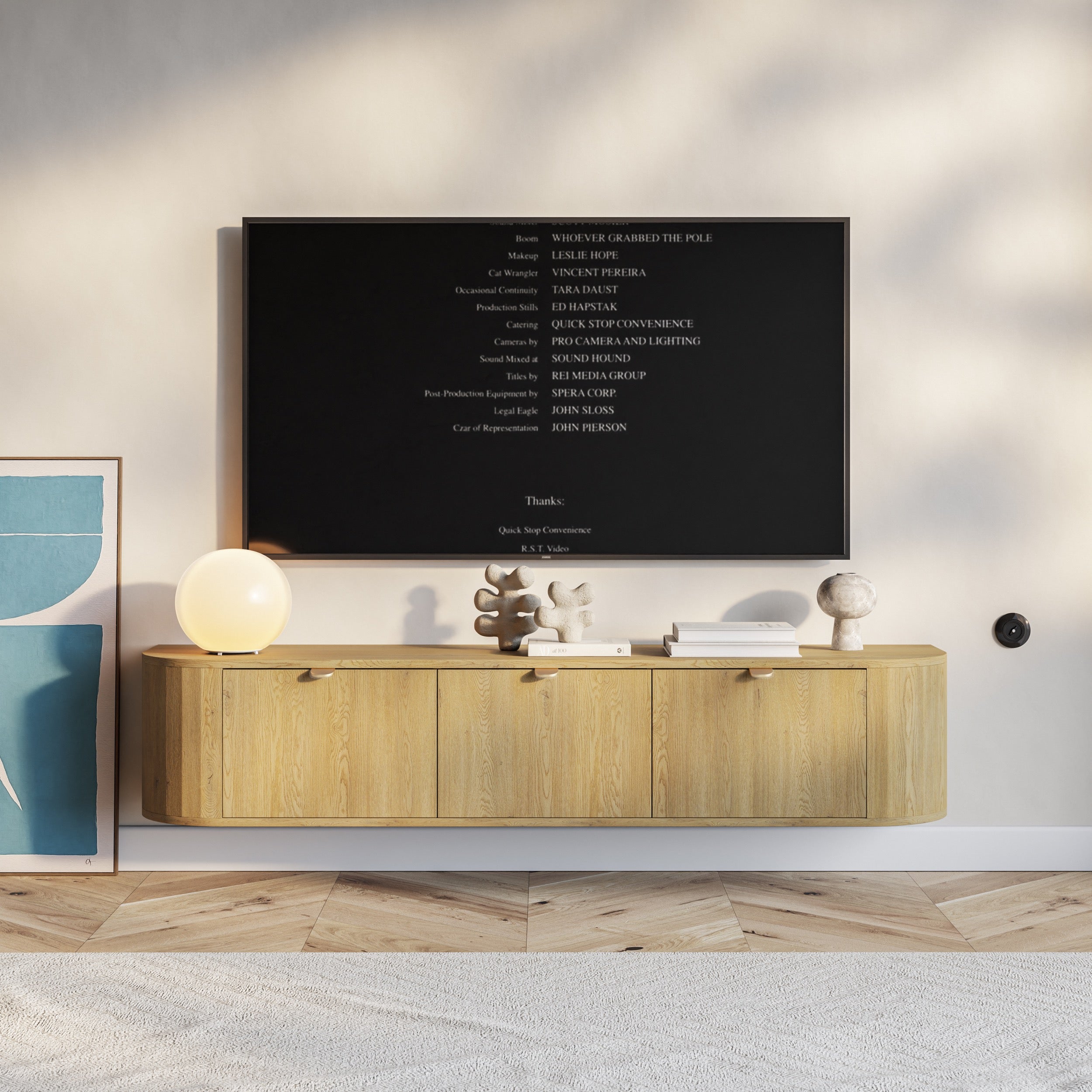 Hängender TV-Schrank Coru mit drei Klappen, 175 cm