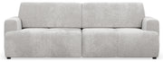 Dreisitziges Schlafsofa Cobbly mit Stauraum, grauer Chenille-Bezug