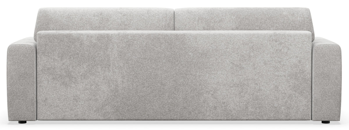 Dreisitziges Schlafsofa Cobbly mit Stauraum, grauer Chenille-Bezug