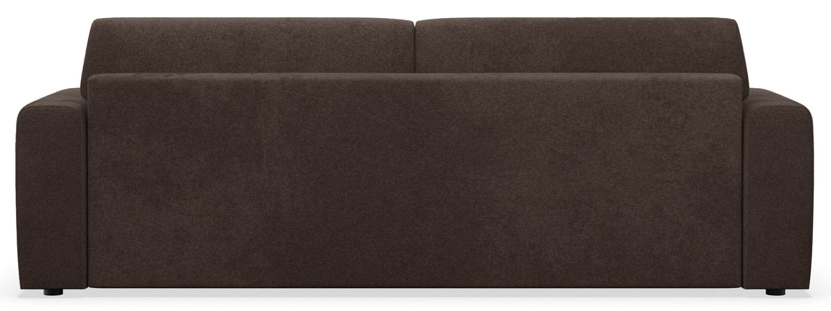 Dreisitziges Schlafsofa Cobbly mit Stauraum, brauner Chenille