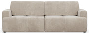 Dreisitziges Schlafsofa Cobbly mit Stauraum, beige Chenille