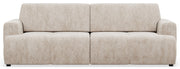 Dreisitziges Schlafsofa Cobbly mit Stauraum, beige Chenille