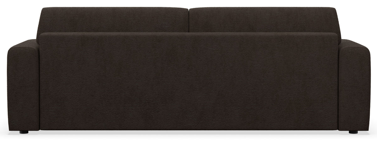 Dreisitziges Schlafsofa Cobbly mit Stauraum, brauner Chenille