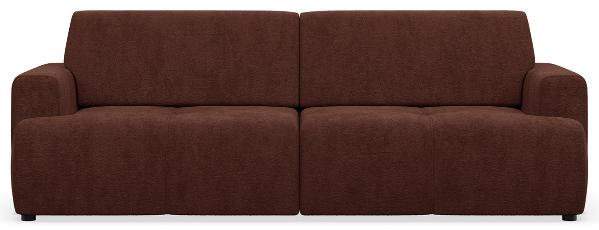 Dreisitziges Schlafsofa Cobbly mit Stauraum, kupferfarbenes Chenille