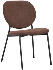 Polsterstuhl Broctalm aus wasserabweisendem Stoff, dunkelbrauner Chenille