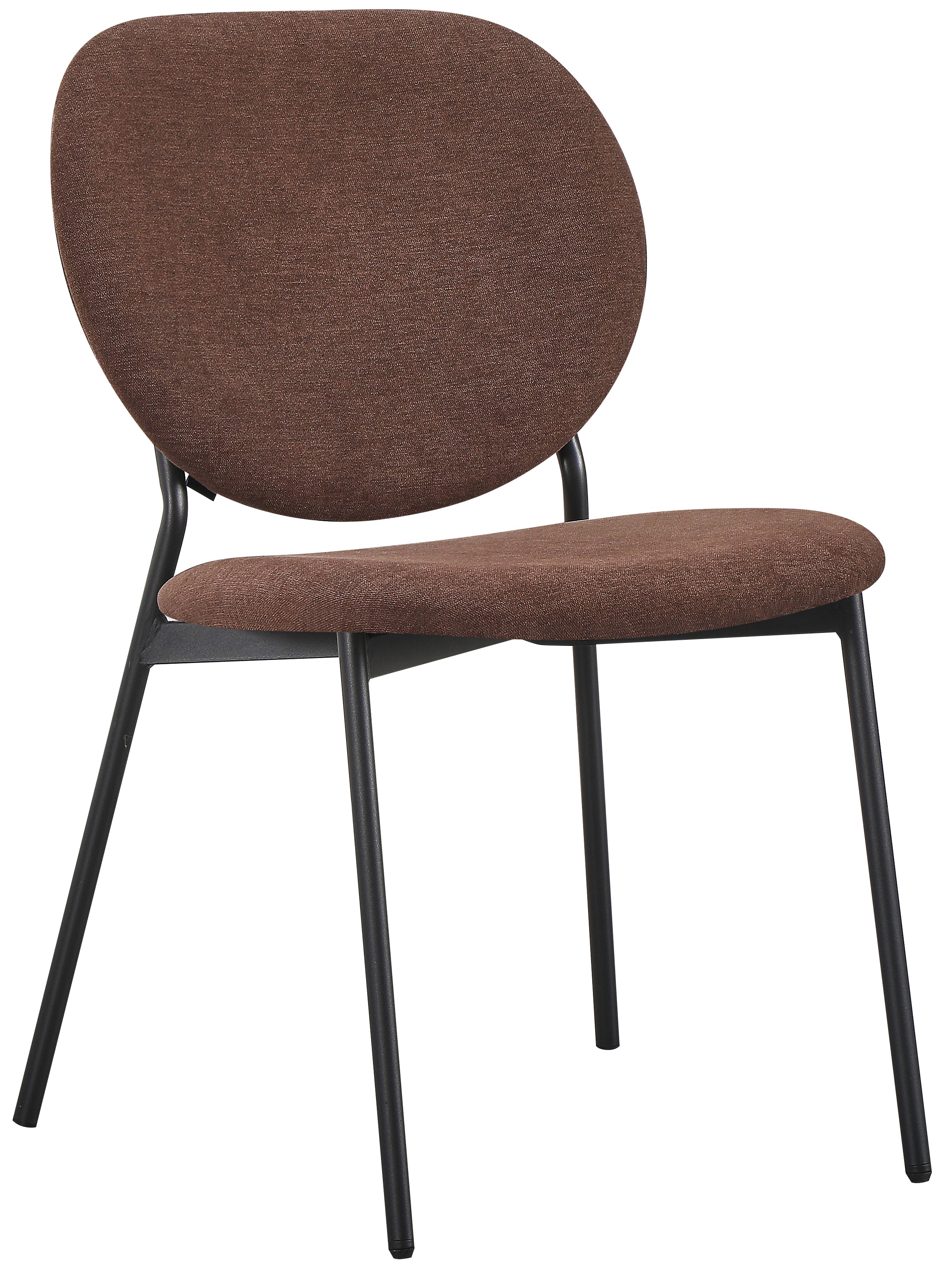 Polsterstuhl Broctalm aus wasserabweisendem Stoff, dunkelbrauner Chenille