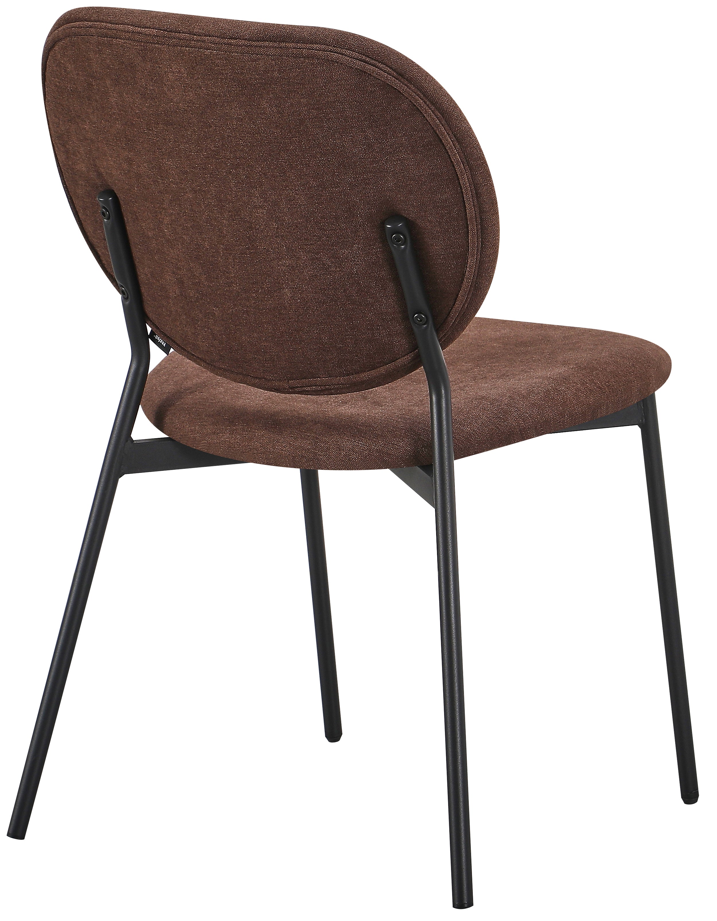 Polsterstuhl Broctalm aus wasserabweisendem Stoff, dunkelbrauner Chenille