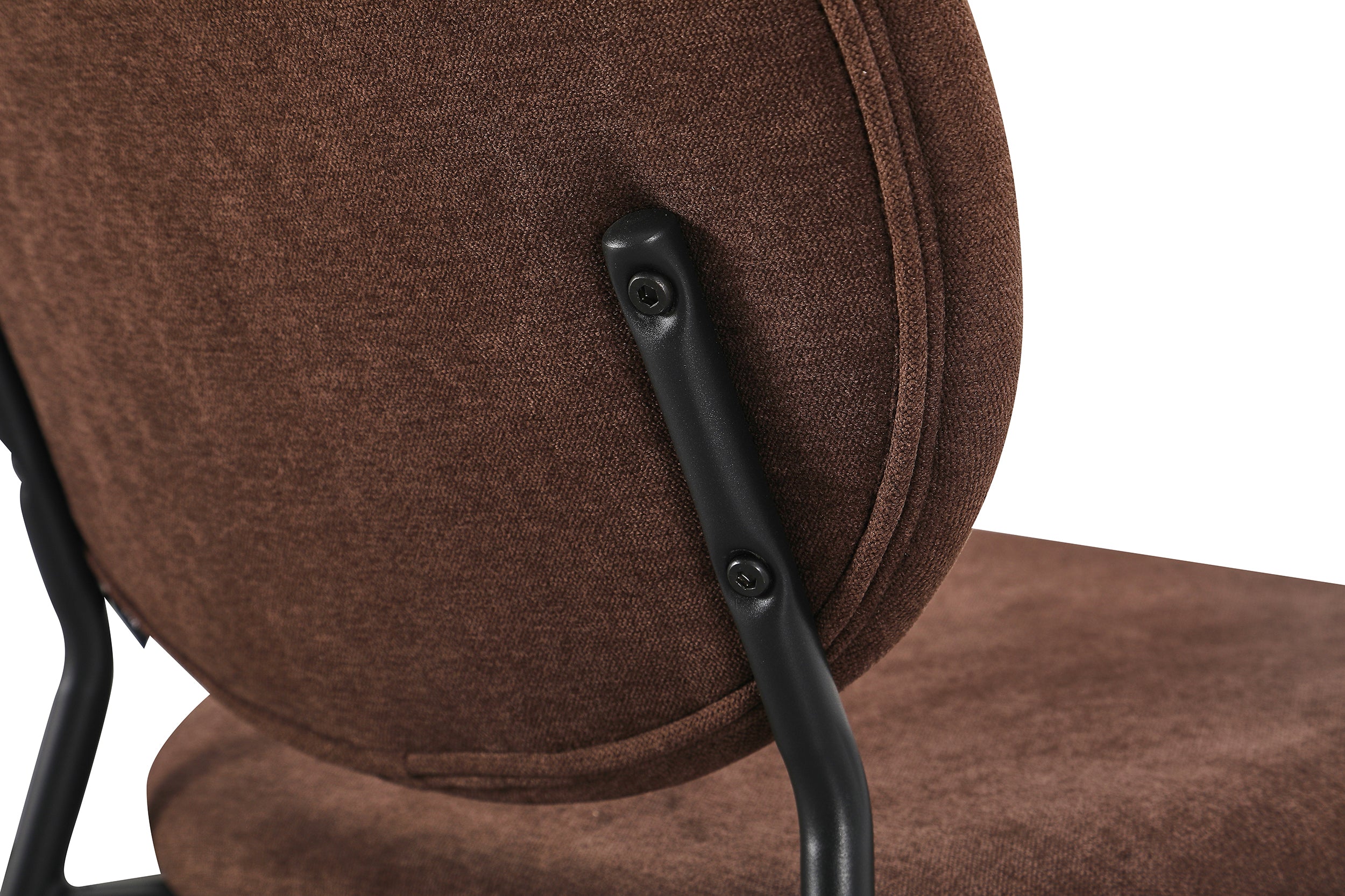 Polsterstuhl Broctalm aus wasserabweisendem Stoff, dunkelbrauner Chenille