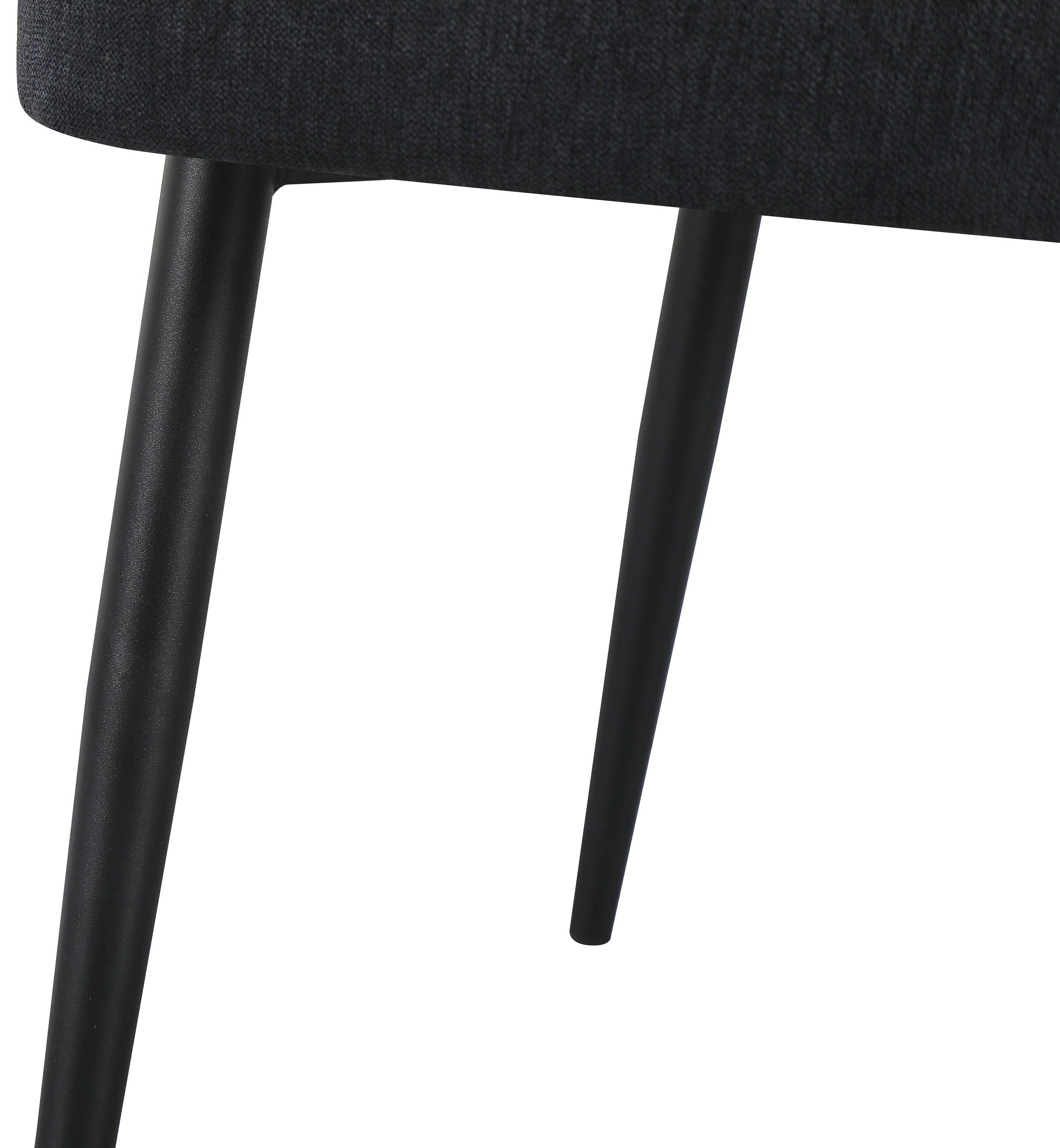 Gepolsterter Stuhl Atiblle mit graphitgrauem Flechtmuster