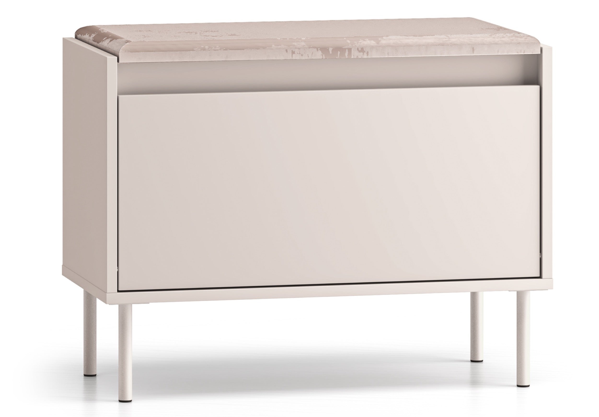 Schuhschrank Dioce mit Klappe und Sitzfläche 69 cm Kaschmir