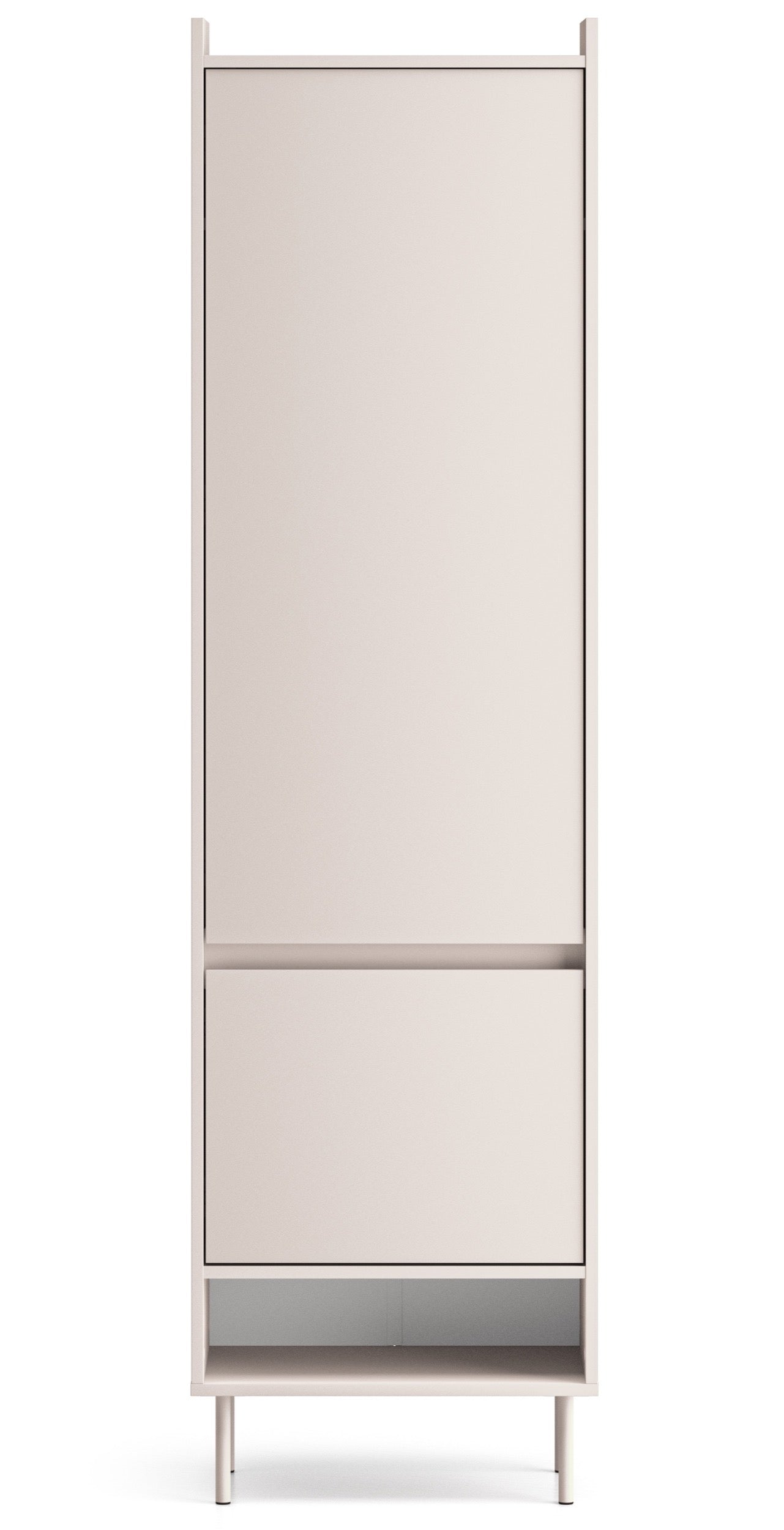 Zweiflügeliger Kleiderschrank Dioce 54 cm mit Kleiderstange und Regal Kaschmir