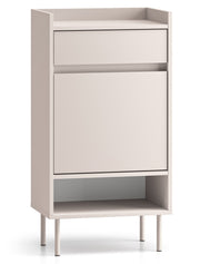 Einzeltüriger Schuhschrank Dioce mit Schublade, 50 cm, Kaschmir
