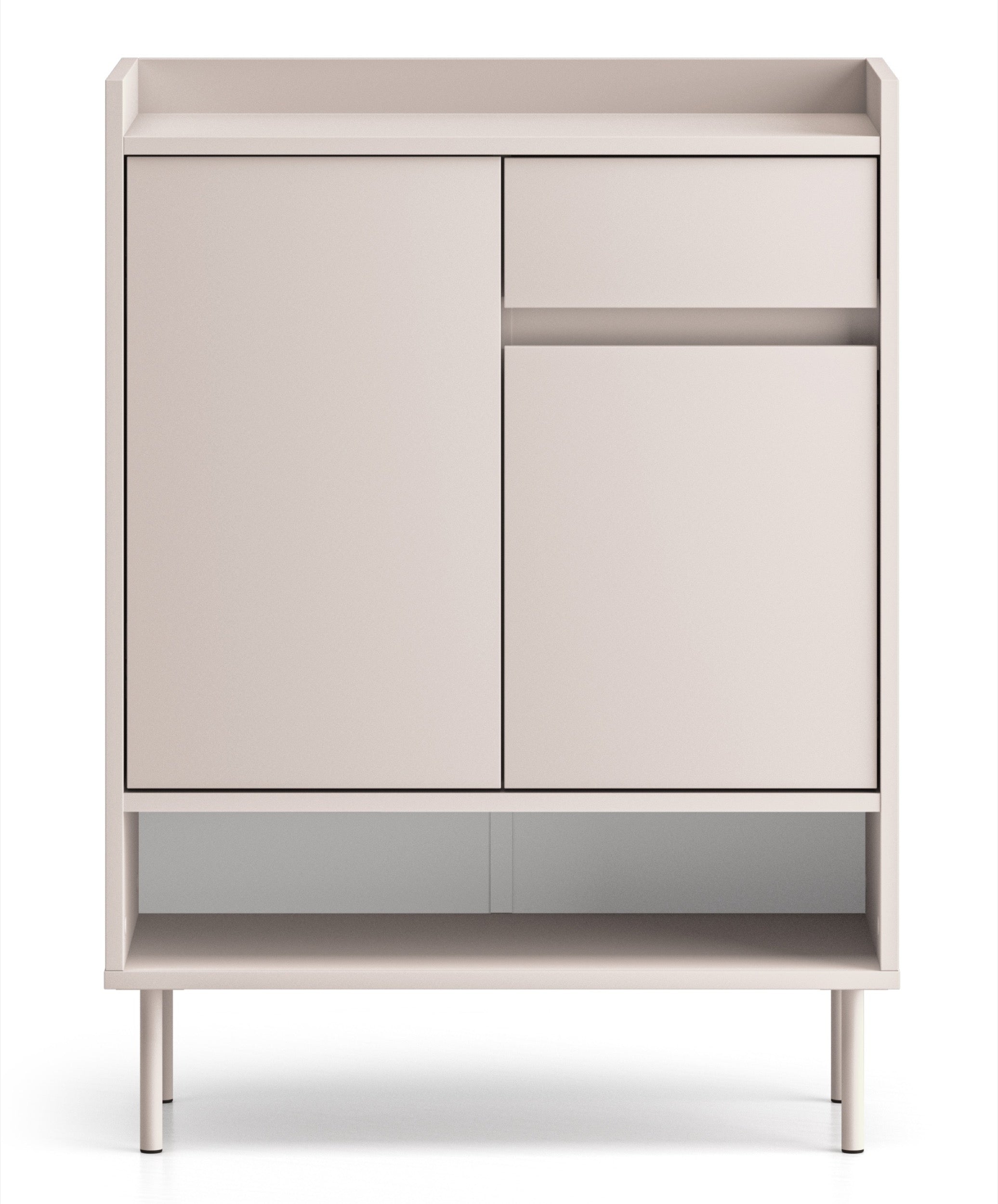 Zweittüriger Schuhschrank Dioce mit Schublade 70 cm Kaschmir