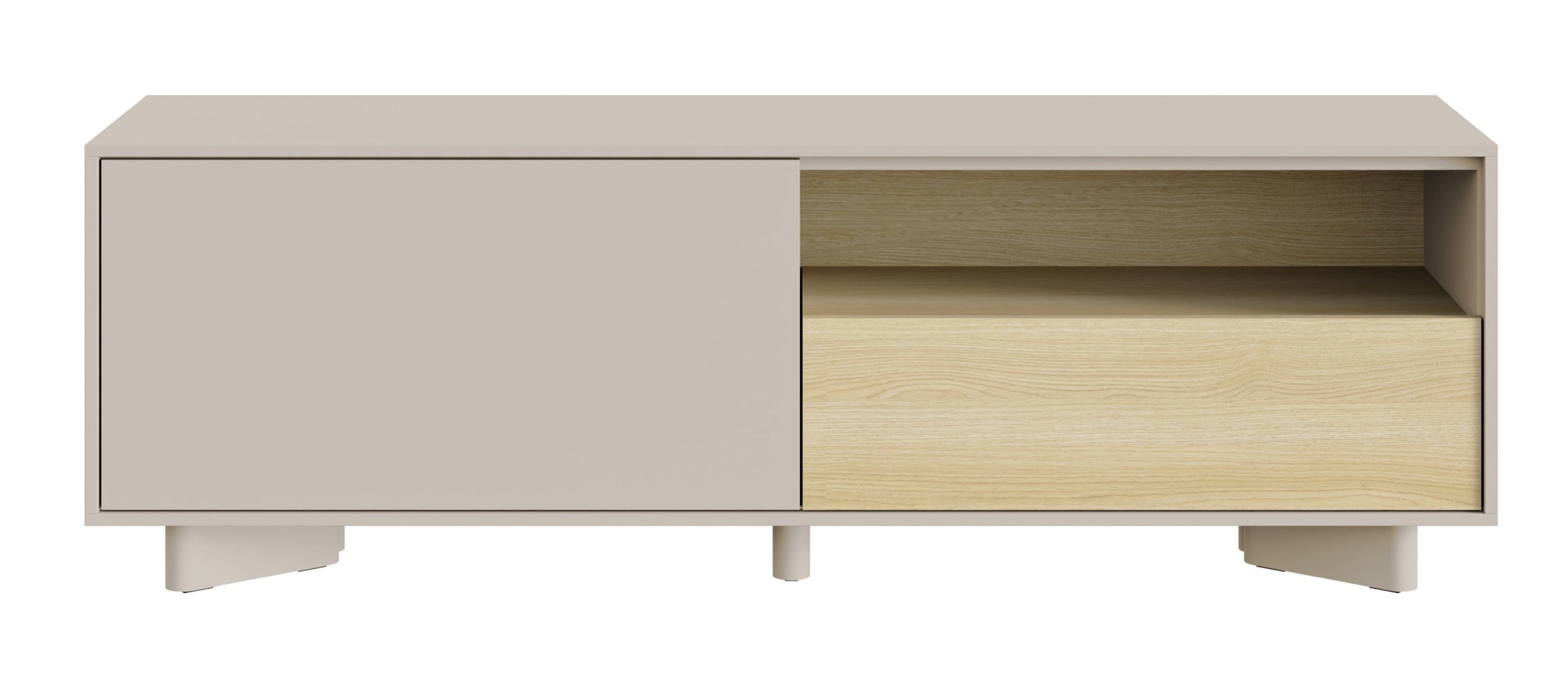 TV-Schrank Distria mit Schublade 140 cm Kaschmir/Vicenza-Eiche