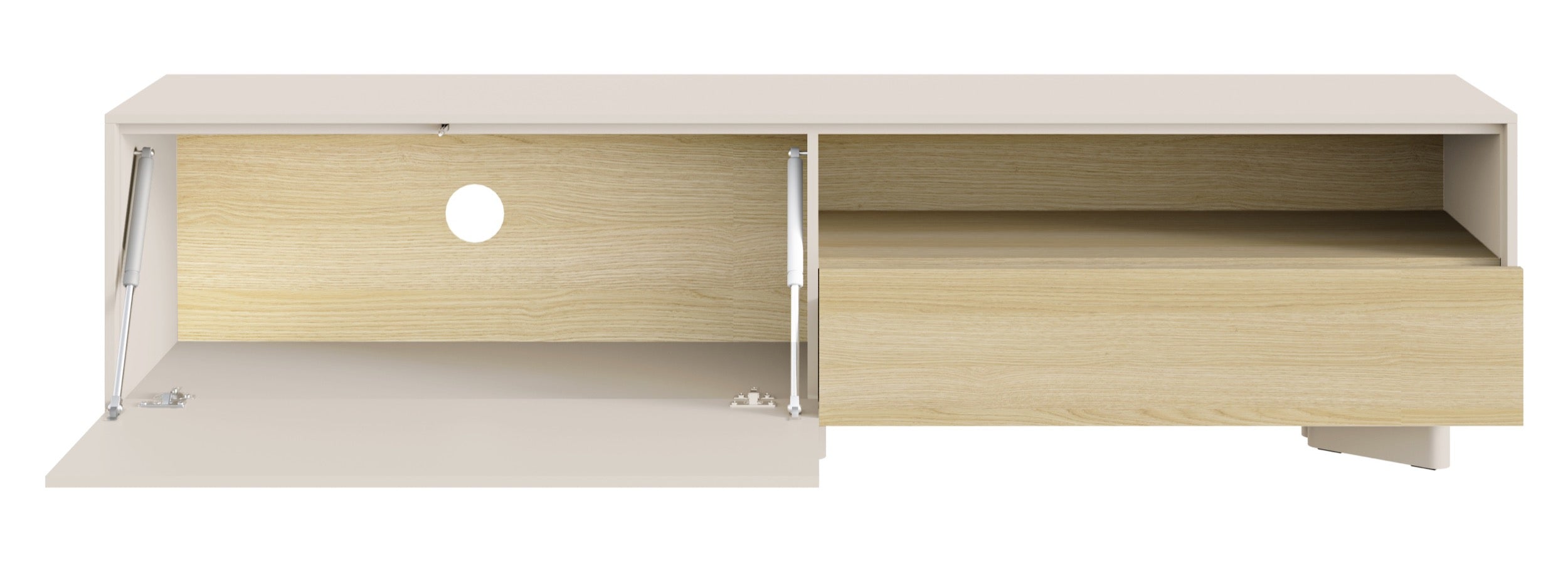 TV-Schrank Distria mit Schublade 175 cm Kaschmir/Vicenza-Eiche
