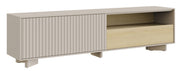 TV-Schrank Distria mit Schublade und geriffelter Front 175 cm Kaschmir/Vicenza-Eiche