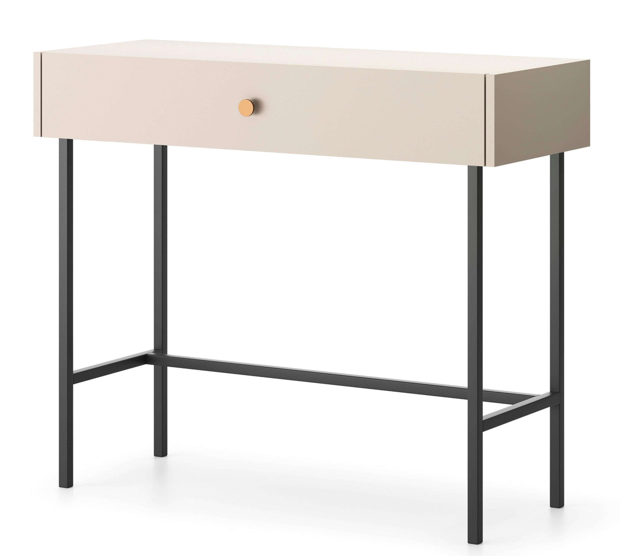 Toilettentisch Divenos mit Schublade 93 cm Grau Beige